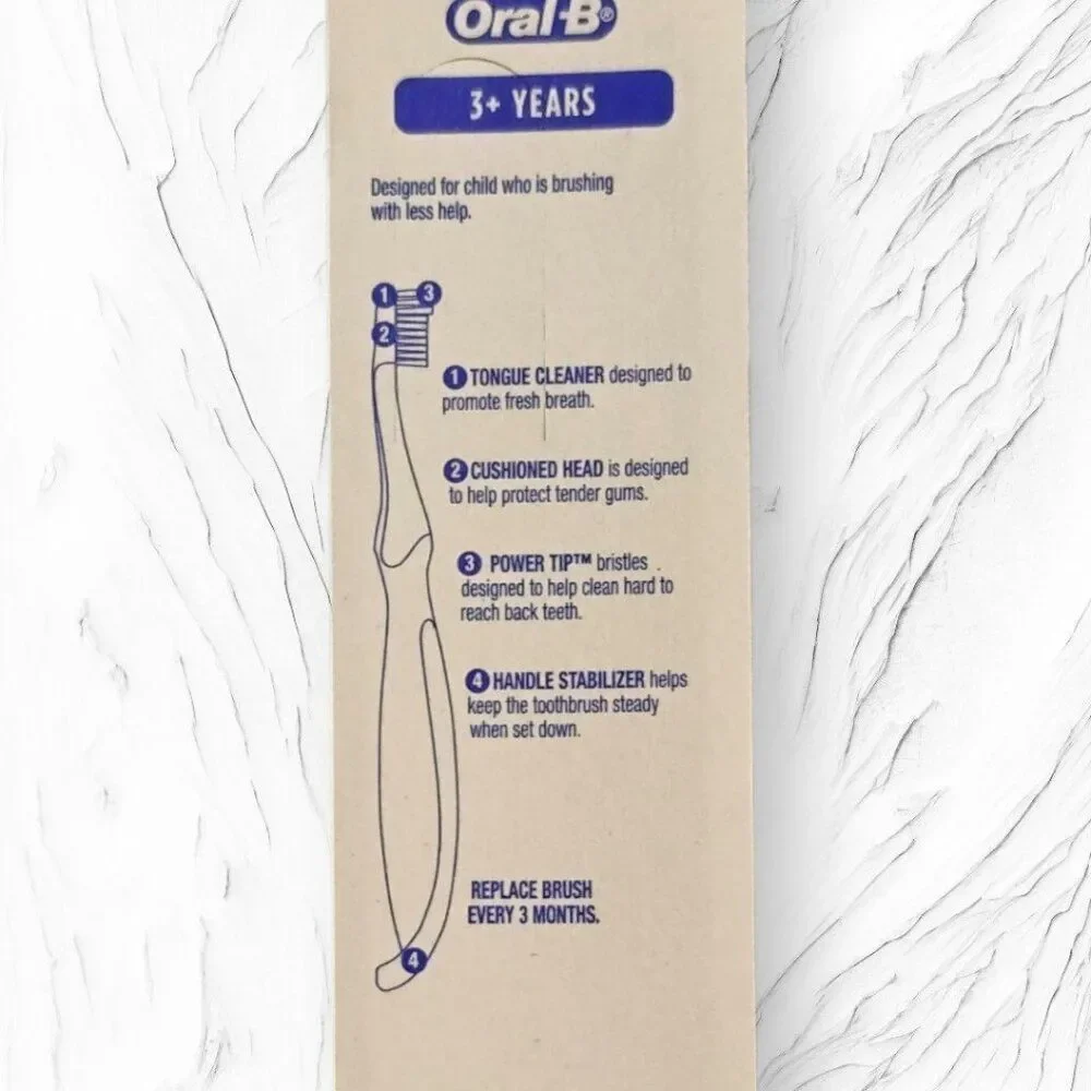 Oral B Toothbrush Stages Kids 3+ Marvel Spiderman Gray Blue